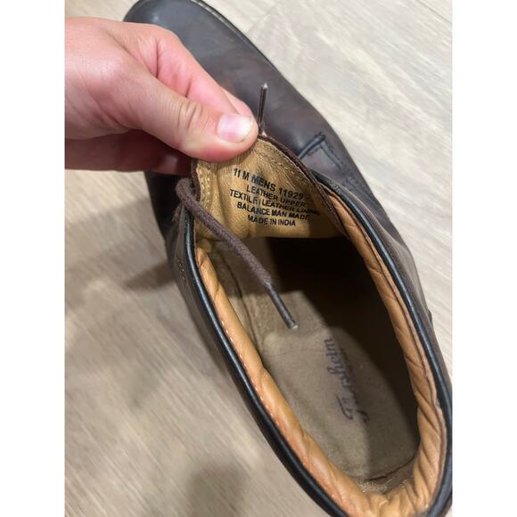 Men's-Florsheim-11875-Designer-Fenway‎ Chukka-Brown-Leather-Shoes-Boots-11 M - Picture 5 of 5